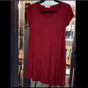 Maroon shirt dress